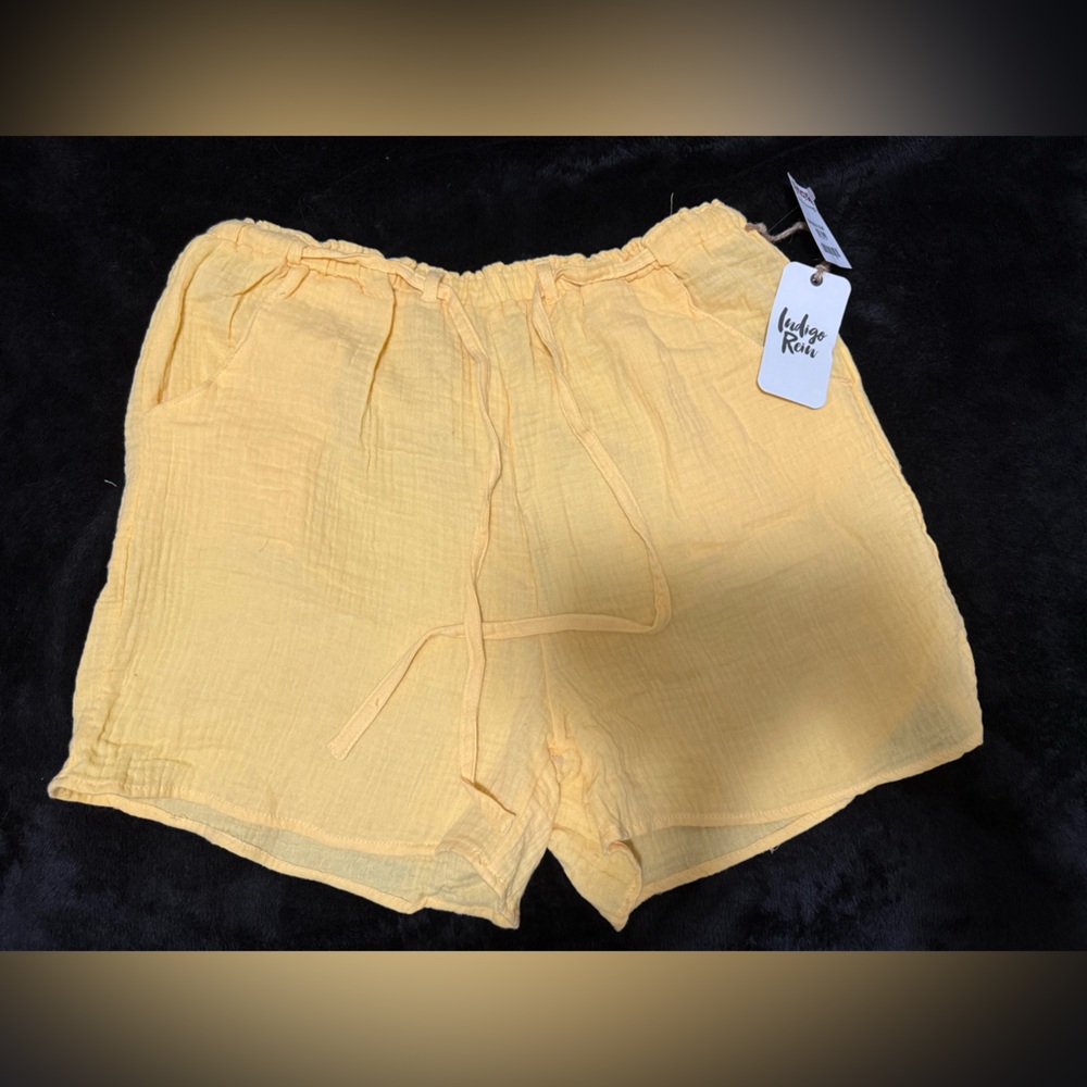 Yellow Summer Casual Shorts